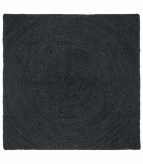 vidaXL Rug Dark Grey 120 x 120 cm Jute