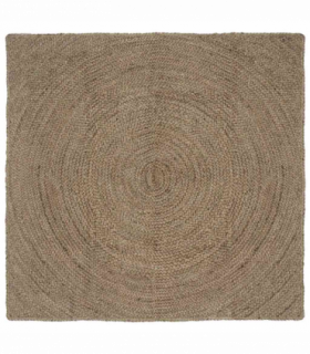 vidaXL Rug Grey 120 x 120 cm Jute