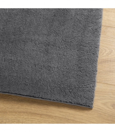vidaXL Rug HUARTE Short Pile Soft and Washable Anthracite 140x200 cm