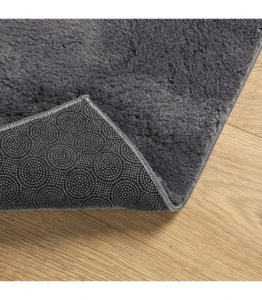 vidaXL Rug HUARTE Short Pile Soft and Washable Anthracite 140x200 cm