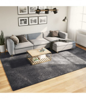 vidaXL Rug HUARTE Short Pile Soft and Washable Anthracite 240x340 cm