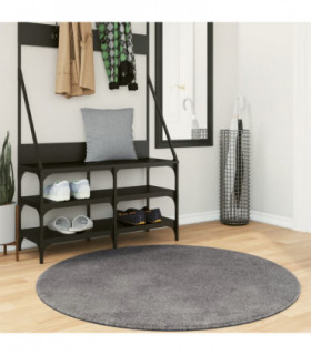 vidaXL Rug HUARTE Short Pile Soft and Washable Anthracite Ø 120 cm