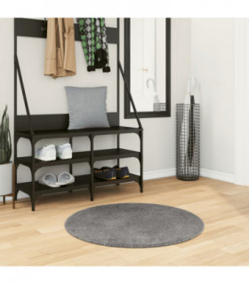 vidaXL Rug HUARTE Short Pile Soft and Washable Anthracite Ø 80 cm