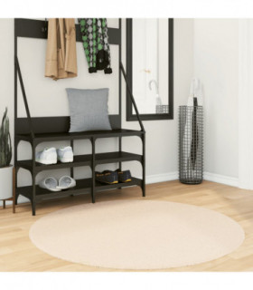 vidaXL Rug HUARTE Short Pile Soft and Washable Beige Ø 120 cm