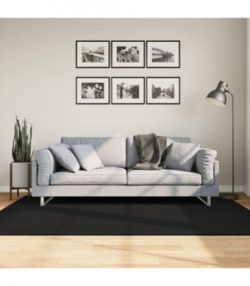 vidaXL Rug HUARTE Short Pile Soft and Washable Black 140x200 cm