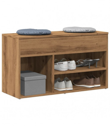 vidaXL Shoe Bench Artisan Oak 80x30x45 cm Engineered Wood