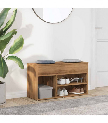vidaXL Shoe Bench Artisan Oak 80x30x45 cm Engineered Wood