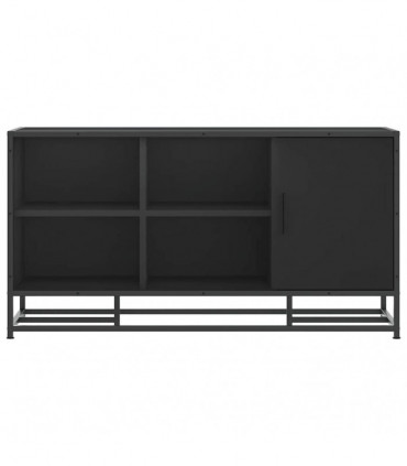 vidaXL Shoe Bench Black 100x40x53.5 cm Engineered Wood and Metal