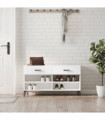 vidaXL Shoe Bench White 102x35x55 cm Engineered Wood