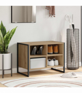 vidaXL Shoe Cabinet Artisian Oak 60 x 35 x 44 cm Engineered Wood