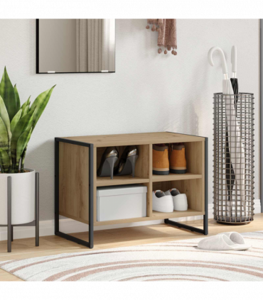 vidaXL Shoe Cabinet Artisian Oak 60 x 35 x 44 cm Engineered Wood