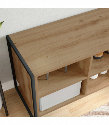 vidaXL Shoe Cabinet Artisian Oak 60 x 35 x 44 cm Engineered Wood