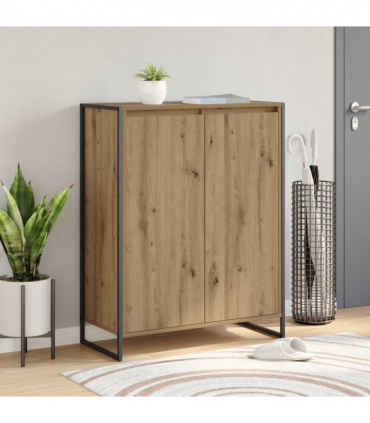 vidaXL Shoe Cabinet Artisian Oak 79 x 36 x 100 cm Engineered Wood