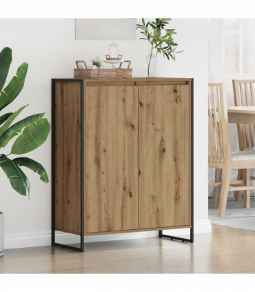 vidaXL Shoe Cabinet Artisian Oak 79 x 36 x 100 cm Engineered Wood