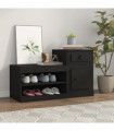 vidaXL Shoe Cabinet Black 100x42x60 cm Engineered Wood