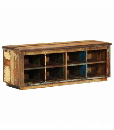 vidaXL Shoe Cabinet Brown 110 x 35 x 40 cm Solid Reclaim wood