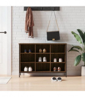 vidaXL Shoe Cabinet Brown Oak 100x35x70 cm Engineered Wood