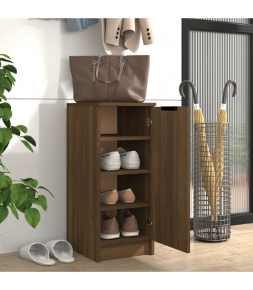 vidaXL Shoe Cabinet Brown Oak 30x35x70 cm Engineered Wood