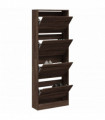 vidaXL Shoe Cabinet Brown Oak 60x21x163.5 cm Engineered Wood
