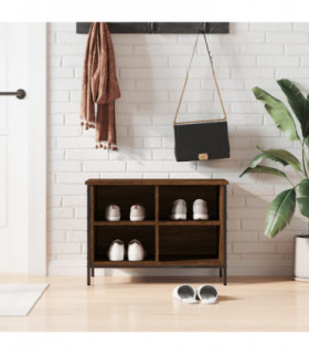 vidaXL Shoe Cabinet Brown Oak 69x35x50 cm Engineered Wood