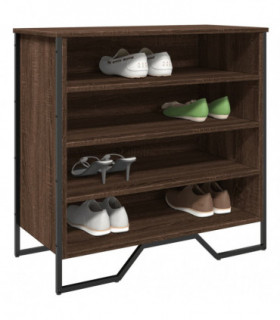 vidaXL Shoe Cabinet Brown Oak 80x38x78 cm Engineered Wood