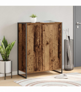 vidaXL Shoe Cabinet Old Wood 79 x 36 x 100 cm Engineered Wood