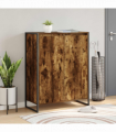 vidaXL Shoe Cabinet Smoke Oak 79 x 36 x 100 cm Engineered Wood