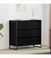 vidaXL Sideboard Black Oak 79 x 36 x 75.5 cm Engineered Wood
