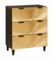 vidaXL Sideboard Black and Gold 60 x 33 x 75 cm Solid mango wood