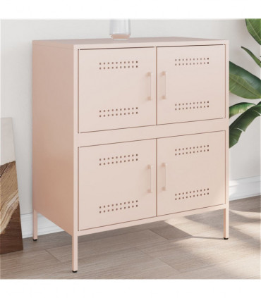 vidaXL Sideboard Pink 68x39x79 cm Steel