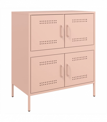 vidaXL Sideboard Pink 68x39x79 cm Steel