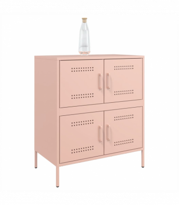 vidaXL Sideboard Pink 68x39x79 cm Steel