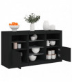 vidaXL Sideboard with LED Lights Black 123x37x67 cm