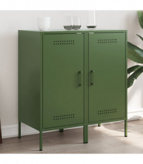 vidaXL Sideboards 2 pcs Olive Green 36x39x79 cm Cold-rolled Steel