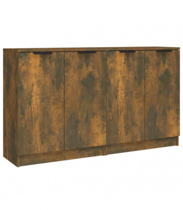 vidaXL Sideboards 2 pcs Smoked Oak 60x30x70 cm Engineered Wood