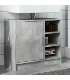 vidaXL Sink Cabinet Concrete Grey 63x29x55 cm Engineered Wood