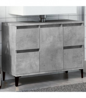 vidaXL Sink Cabinet Concrete Grey 80x33x60 cm Engineered Wood