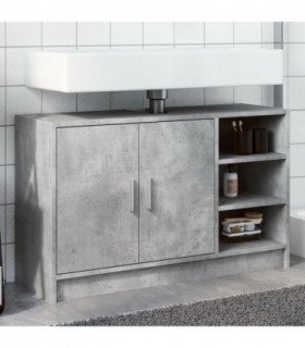 vidaXL Sink Cabinet Concrete Grey 90x29x55 cm Engineered Wood