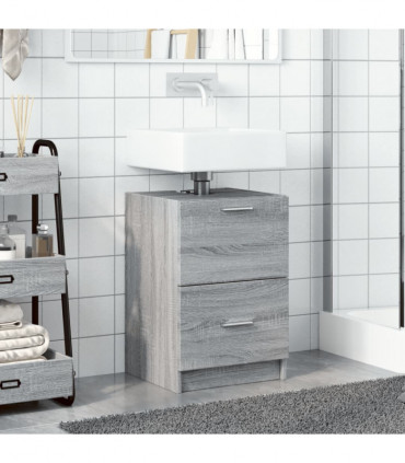 vidaXL Sink Cabinet Grey Sonoma 40x37x59 cm Engineered Wood