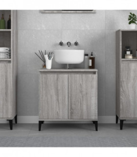 vidaXL Sink Cabinet Grey Sonoma 58x33x60 cm Engineered Wood