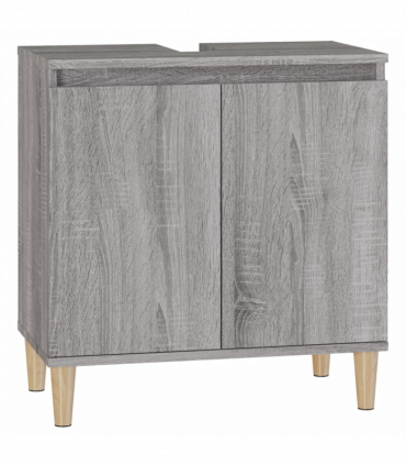 vidaXL Sink Cabinet Grey Sonoma 58x33x60 cm Engineered Wood