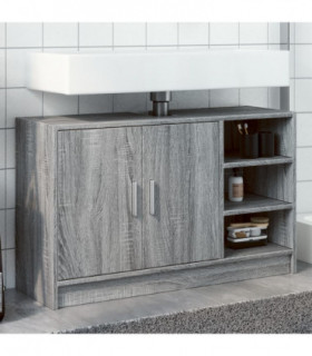 vidaXL Sink Cabinet Grey Sonoma 90x29x55 cm Engineered Wood