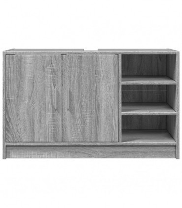 vidaXL Sink Cabinet Grey Sonoma 90x29x55 cm Engineered Wood