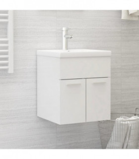 vidaXL Sink Cabinet High Gloss White 41x38.5x46 cm Engineered Wood