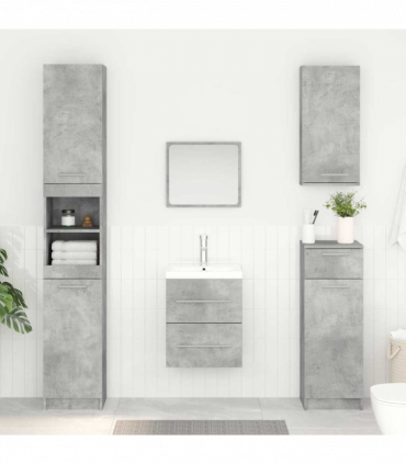 vidaXL Sink cabinet Concrete Grey 38.5 x 41 x 48 cm Engineered Wood