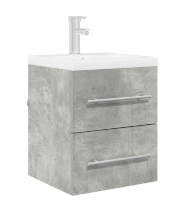 vidaXL Sink cabinet Concrete Grey 38.5 x 41 x 48 cm Engineered Wood