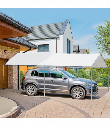 3m x 6m Heavy Duty Galvanized Steel Frame Canopy Vehicle Shelter White