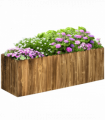 Fir Plant Pot Natural Wood Colour 120L x 40W x 40H cm Wood Planter Box Garden