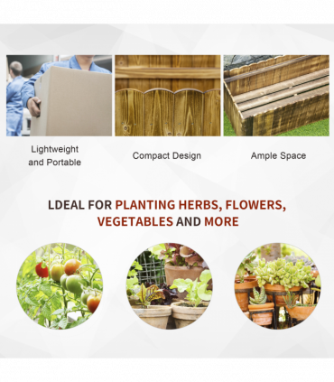 Fir Plant Pot Natural Wood Colour 120L x 40W x 40H cm Wood Planter Box Garden