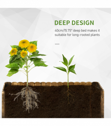 Fir Plant Pot Natural Wood Colour 120L x 40W x 40H cm Wood Planter Box Garden